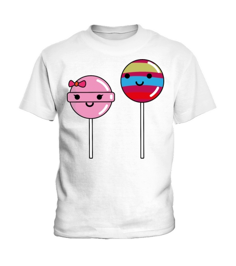 couple of lollipop Kawaii gift for candy lover Kids T-Shirt