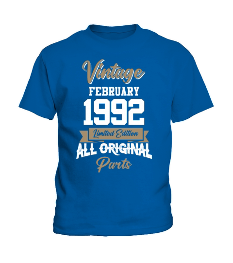 February 1992 Vintage Birthday Present Kids T-Shirt