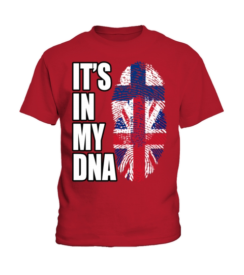 Finland And British Mix Heritage DNA Flag Kids T-Shirt