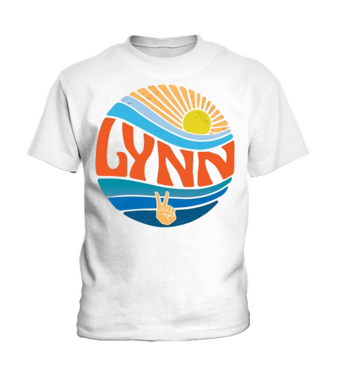 Lynn Shirt Vintage Sunset Lynn Groovy Tie Dye Kids T-Shirt