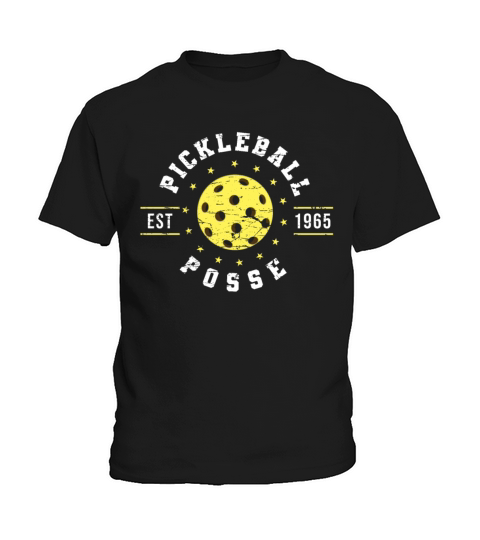 Retro Vintage Pickleball Posse For Pickers Kids T-Shirt