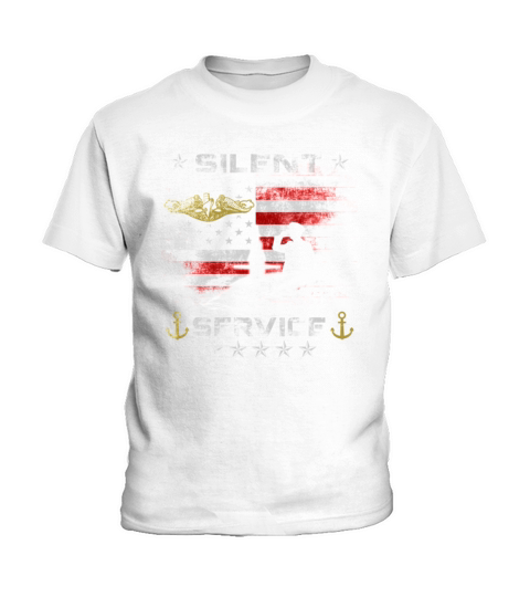 US Navy Submarines Silent Service with Dolphins Kids T-Shirt