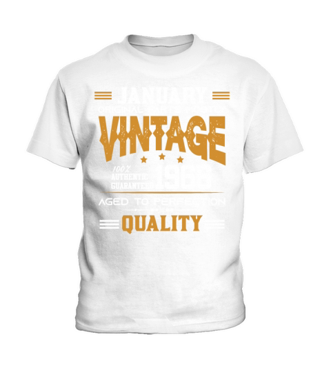 Vintage Aged To Perfection January 1966 Kids T-Shirt