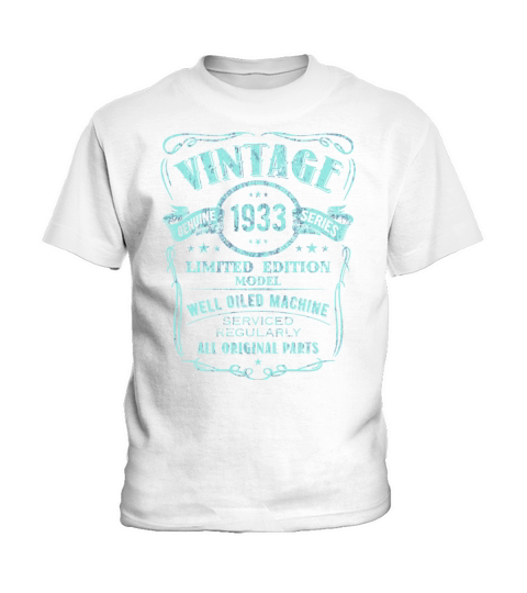 Vintage Made In 1933 Limited Edition 87Th Birthday Kids T-Shirt