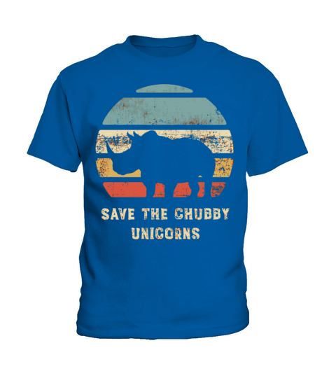 Vintage Save The Chubby Unicorns Retro Kids T-Shirt