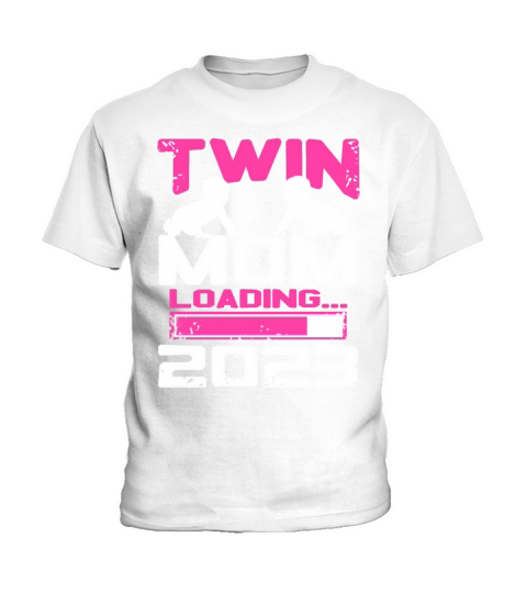 Womens Twin Mama Twin Mom to Be Pregnancy Kids T-Shirt