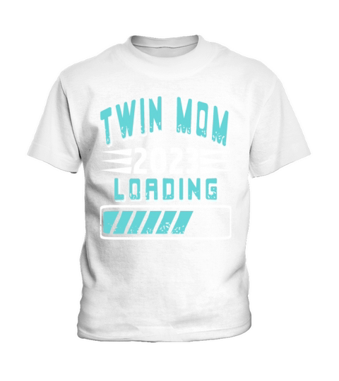 Womens Twin Mama Twin Mom to Be Pregnancy Kids T-Shirt
