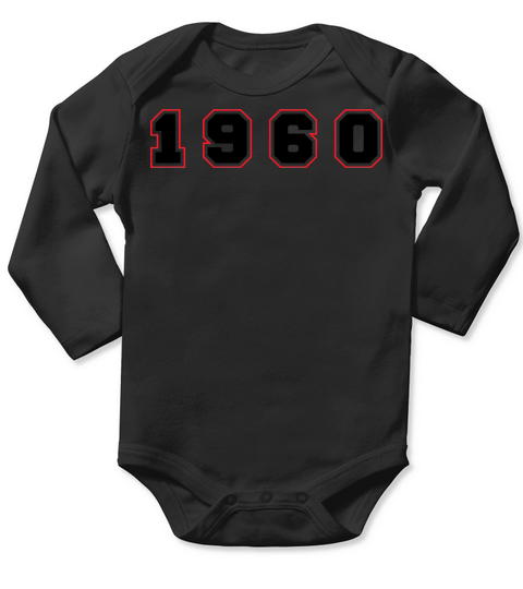 1960 Year Number Long Sleeve Baby One-Piece