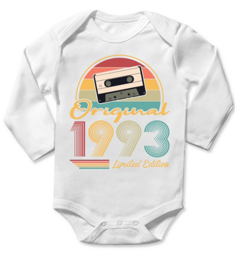 30th birthday vintage 1993 original 1993 Long Sleeve Baby One-Piece