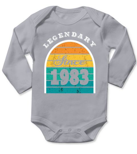 40th birthday vintage 1983 legendary since 1983 Long Sleeve Baby One-Piece