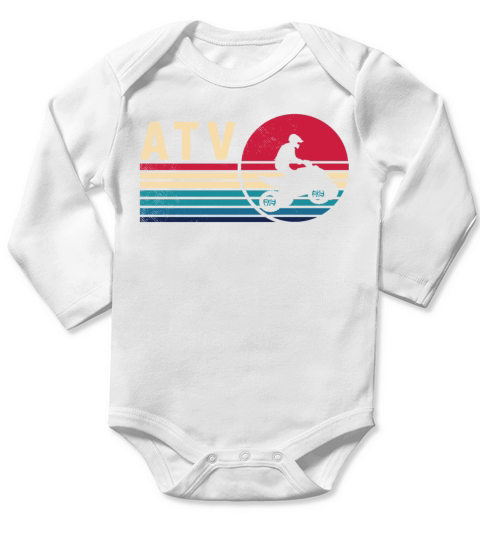 all terrain vehicles aesthetic vintage art retro t Long Sleeve Baby One-Piece