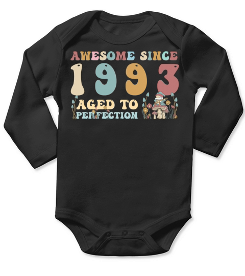 Awesome since 1993 - 30th Birthday - 2023 Groovy Long Sleeve Baby One-Piece