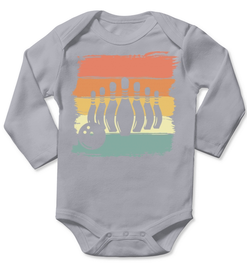Bowling retro vintage Long Sleeve Baby One-Piece