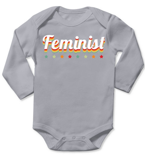 International Womens Day Girl Feminist Vintage Long Sleeve Baby One-Piece