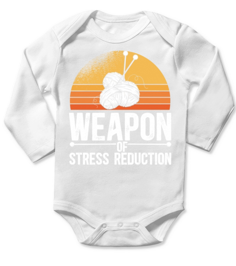 Knitting Knitter Retro Vintage Long Sleeve Baby One-Piece