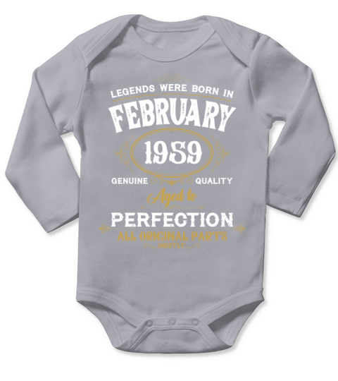 Legends Were Born In February 1959 Long Sleeve Baby One-Piece