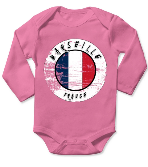 Marseille France Vintage Long Sleeve Baby One-Piece