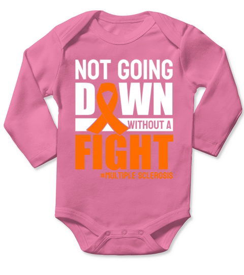Multiple Sclerosis Aware Orange Ribbon Not Going Long Sleeve Baby One-Piece