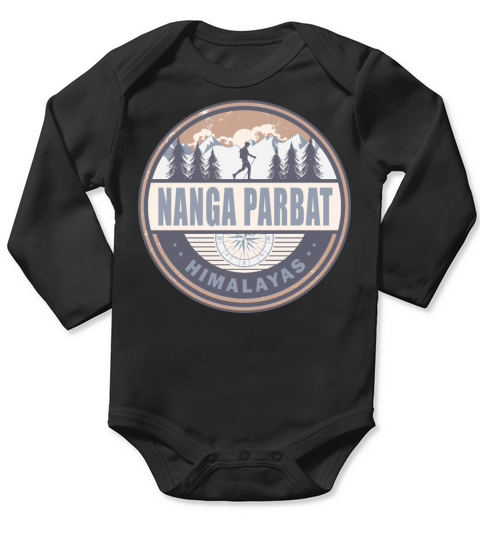 Nanga Parbat Himalayas Pakistan Vintage Hiking Long Sleeve Baby One-Piece