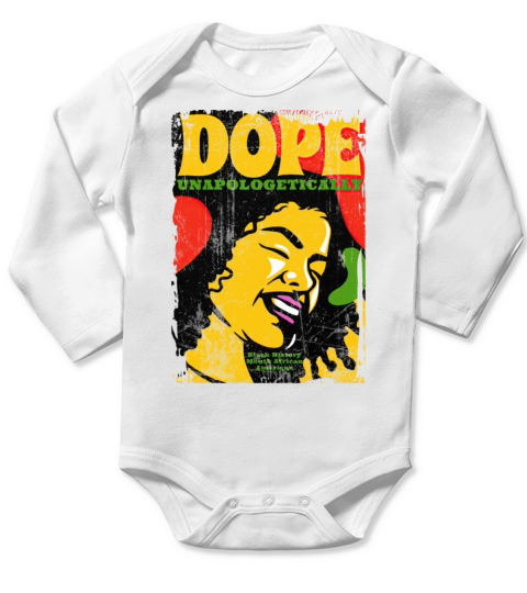 Unapologetically Dope Black History Month African Long Sleeve Baby One-Piece