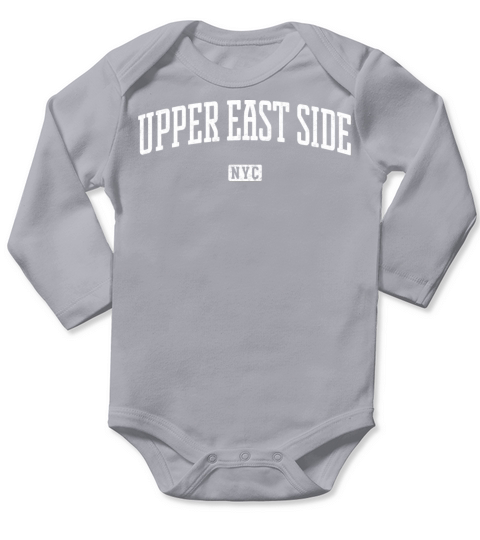 Upper East Side New York City Vintage Long Sleeve Baby One-Piece