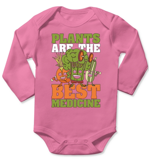 Veganism Plants Are The Best No Meat Vegan Lover Long Sleeve Baby One-Piece