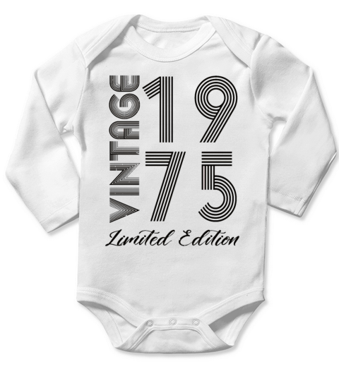 Vintage 1975 Vintage Birthday Retro Vintage Long Sleeve Baby One-Piece