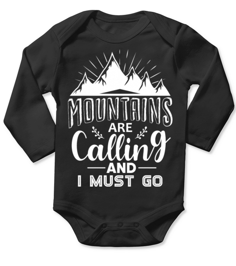 Vintage Mountains Climber Hiker Long Sleeve Baby One-Piece