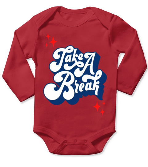 Vintage Take A Break Long Sleeve Baby One-Piece