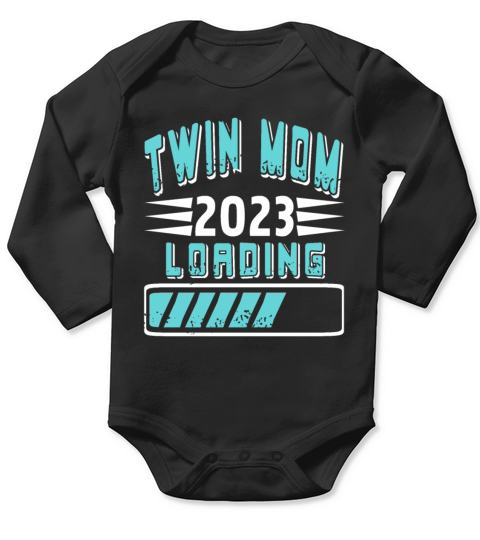 Womens Twin Mama Twin Mom to Be Pregnancy Long Sleeve Baby One-Piece