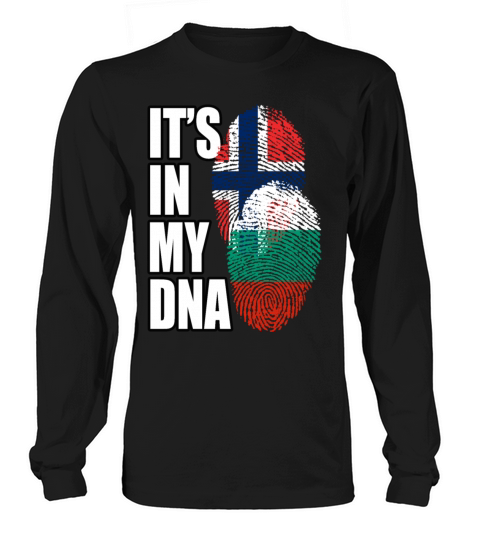 Bulgarian And Norwegian Mix Heritage DNA Flag Long sleeved Unisex