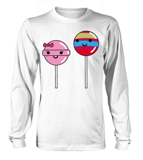 couple of lollipop Kawaii gift for candy lover Long sleeved Unisex