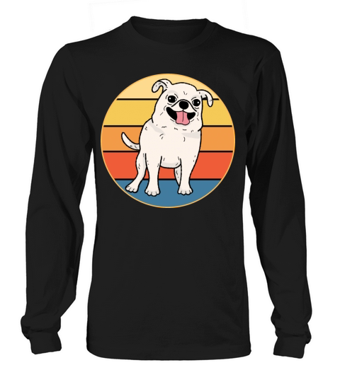 Cute Chihuahua Dog Breed Vintage Retro Sunset Long sleeved Unisex