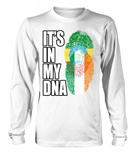 Ethiopian And Irish Mix Heritage DNA Flag Long sleeved Unisex