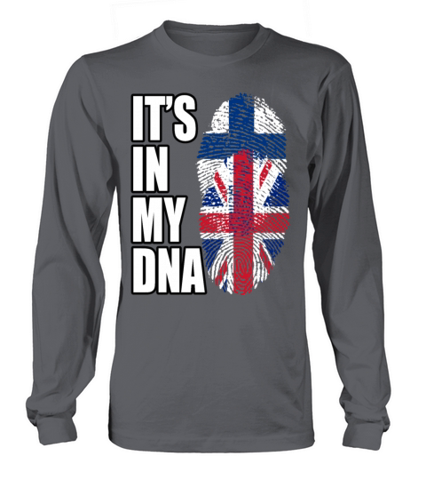 Finland And British Mix Heritage DNA Flag Long sleeved Unisex