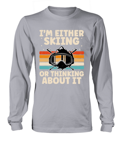 Funny Skiing Design For Skiing Dad Cool Winter Long sleeved Unisex