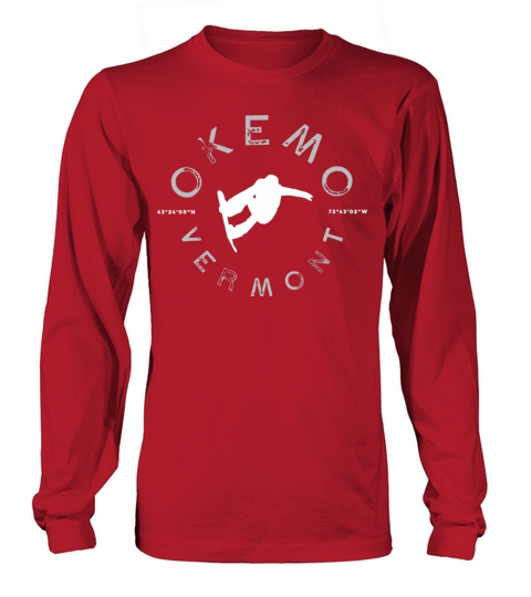 Okemo Mountain Graphic Vintage Snowboard Long sleeved Unisex