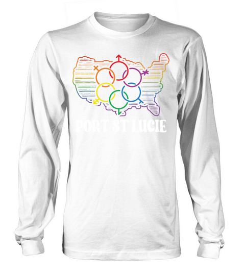 Port St Lucie Pride Month Pride Flag LGBT Communit Long sleeved Unisex