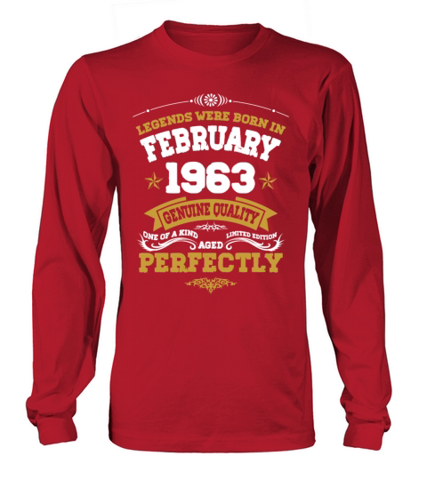 Vintage Aged To Perfection Ferbuary 1963 Long sleeved Unisex