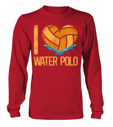 Water Polo Heart Vintage I Love Long sleeved Unisex