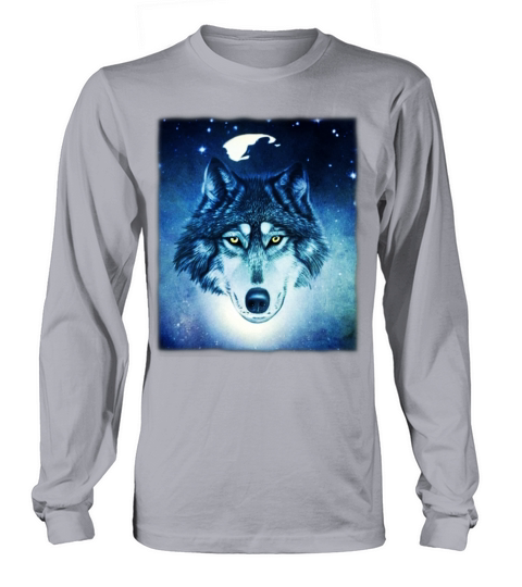 Wolf artwork design predator face imprint Long sleeved Unisex