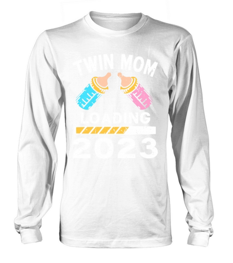Womens Twin Mama Twin Mom to Be Pregnancy Long sleeved Unisex