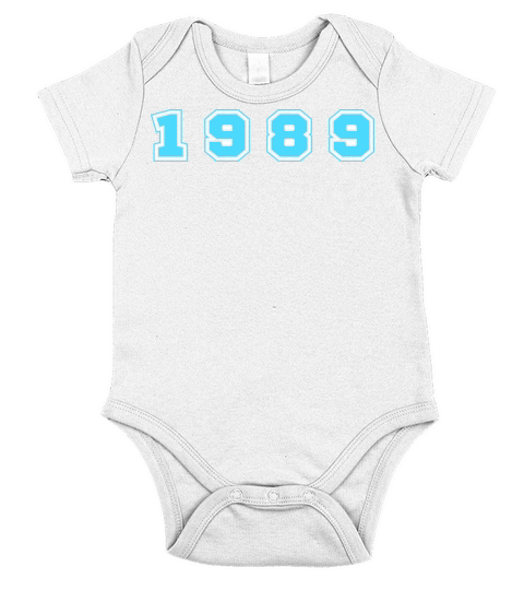 1989 Year Number Short Sleeve Baby One-Piece