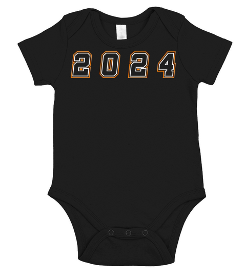 2024 Year Number Short Sleeve Baby One-Piece