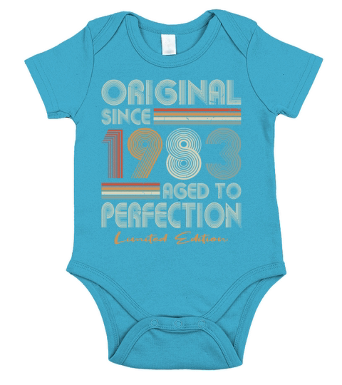 40th birthday vintage 1983 original since 1983 Short Sleeve Baby One-Piece