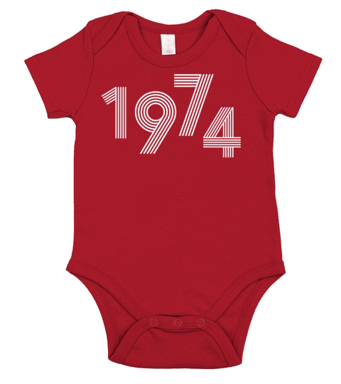 48th Birthday For Women Vintage 1974 Short Sleeve Baby One-Piece