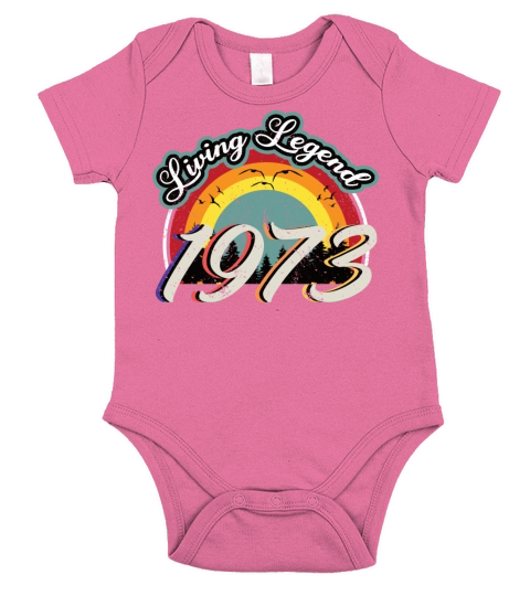 50th birthday vintage 1973 living legend 1973 Short Sleeve Baby One-Piece