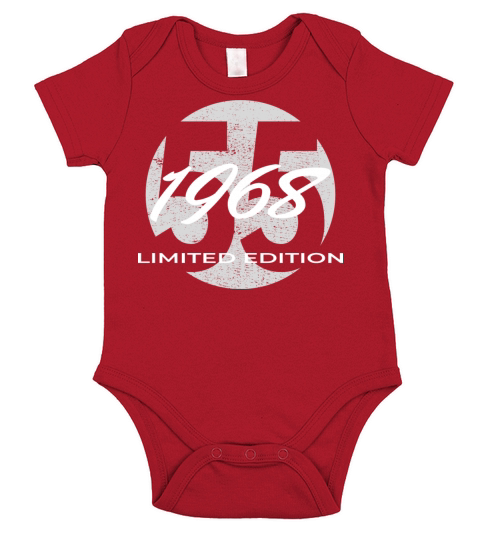 55th birthday men women 55 years 1968 vintage Short Sleeve Baby One-Piece