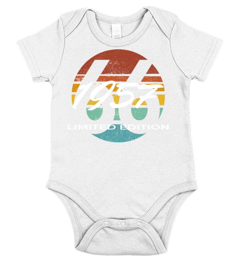 66th birthday men women 66 years 1957 vintage Short Sleeve Baby One-Piece