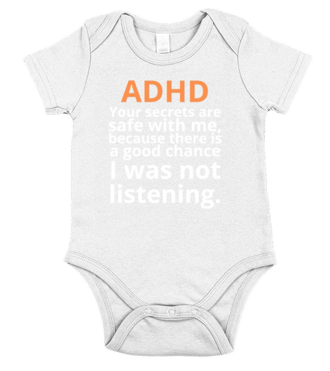 ADHD Joke Short Sleeve Baby One-Piece